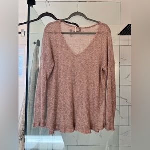 Pink flowy sweater - size large